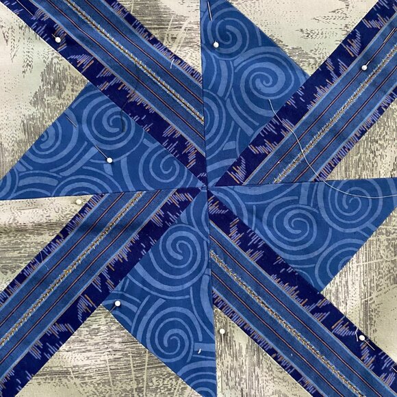 Handmade Quilt 12" Blocks Lot 19 Blue Pink UFOs Sewing Crafts Patchwork Pieced - Picture 11 of 16